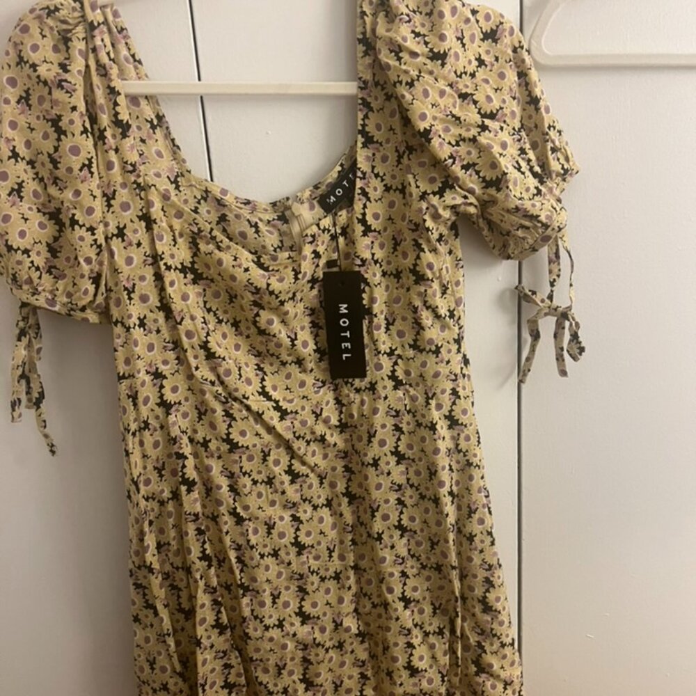 Urban Outfitters yellow floral day dress